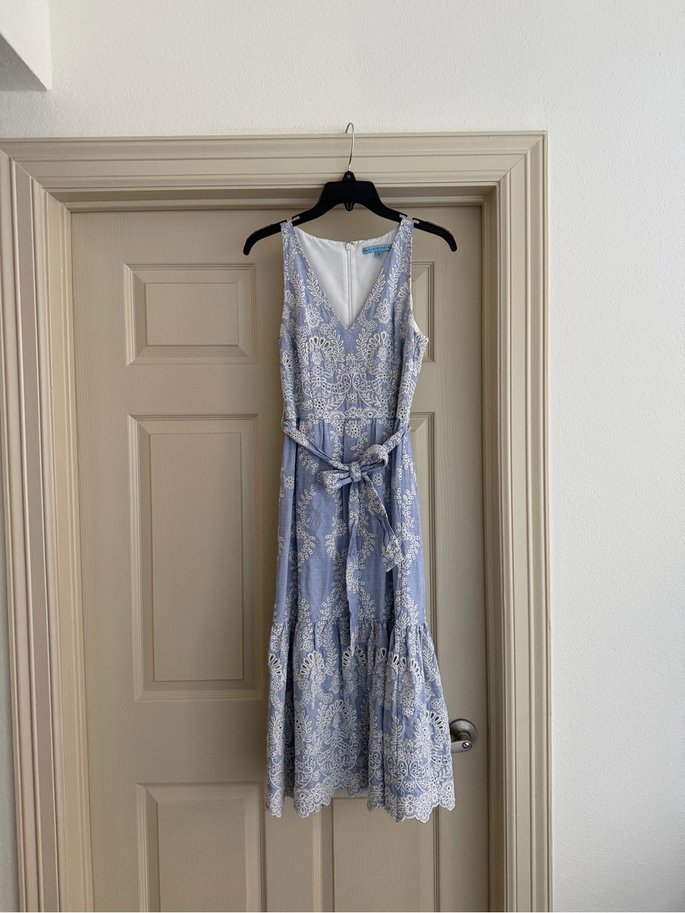 Antonio Melani Bluebell/Ivory Zuri Eyelet Dress with Belt